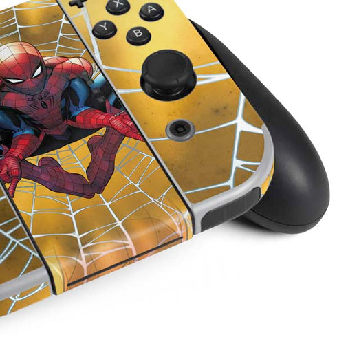 Marvel Spiderman Web Shooting Nintendo Switch OLED (2021) Skin